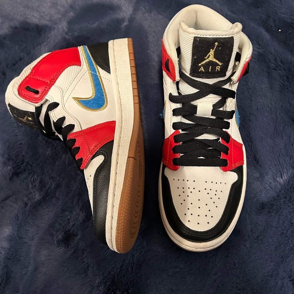 Nike Air Jordan 1 Mid SE Sneakers “Let(Her)Man” DC1426-100 Women Sz 6 - Picture 6 of 10